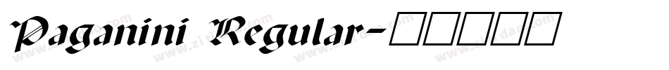 Paganini Regular字体转换